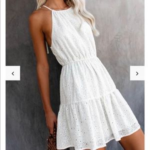 Ivory halter dress